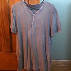John Varvatos Grey Button Henley